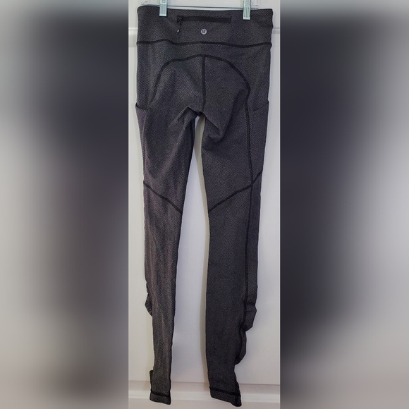Lululemon Speed Tight Black Heathered Herringbone Leggings - Size 4 - EUC - Picture 1 of 9